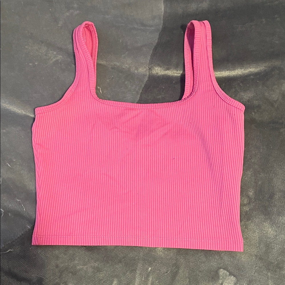 Hollister Pink Ribbed Crop Top